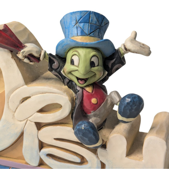 Jim Shore Disney Traditions Wish Word Plaque Jiminy Cricket 4032892 Rare HTF - Picture 6 of 13